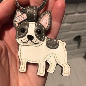 Coach Bulldog Keychain